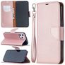 Mobigear Litchi Wallet Book Case Rose Gold Apple iPhone 12 Pro Max