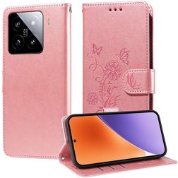 Mobigear Flowers Housse Xiaomi 15 Etui Porte-Monnaie - Rose doré