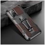 Mobigear Armor Stand Coque Samsung Galaxy A72 Coque arrière Rigide Anti-Chocs avec Support Amovible - Marron
