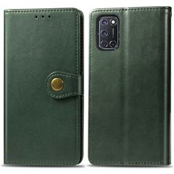 Mobigear Snap Button OPPO A52 Étui Portefeuille - Vert