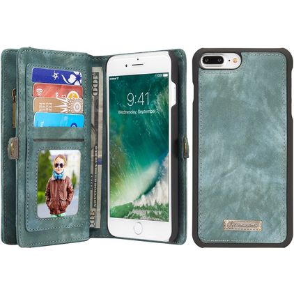 Caseme 008 Housse iPhone 8 Plus Etui avec Coque Détachable Porte-Monnaie - Vert
