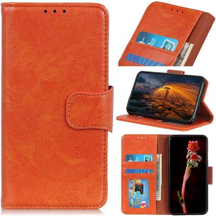 Mobigear Classy Housse Samsung Galaxy S21 Etui Porte-Monnaie - Orange