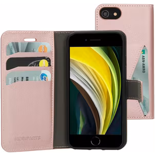 Mobiparts Classic Wallet Housse iPhone 7 Etui Porte-Monnaie - Rose
