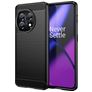 Mobigear Brushed OnePlus 11 TPU souple Coque arrière - Noir