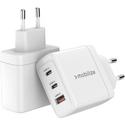 Mobilize - Triple USB / USB-C Chargeur Power Delivery 65W - Blanc