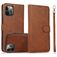 Mobigear Wallet Housse iPhone 16 Pro Max Etui avec Coque Détachable Porte-Monnaie - Marron