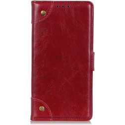 Mobigear Ranch Housse Motorola One Fusion Plus Etui Porte-Monnaie - Bordeaux
