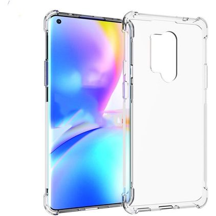 Mobigear Cushion Transparent OnePlus 8 Pro TPU souple Coque arrière Antichoc - Transparent