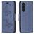 Mobigear Butterfly Housse Samsung Galaxy S24 Plus Etui Porte-Monnaie - Bleu