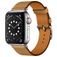 Mobigear Torino Bracelet Cuir pour Apple Watch Fermeture boucle ardillon - 42/41/40/38 mm - Marron