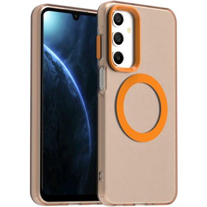 Mobigear Shockproof Coque Samsung Galaxy A16 MagSafe Coque arrière Rigide - Orange