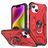 Mobigear Armor Ring Coque iPhone 14 Plus Coque arrière Rigide Anti-Chocs avec Anneau-Support - Rouge