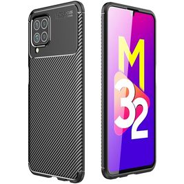 Mobigear Racing Coque Samsung Galaxy M32 4G Coque arrière en TPU Souple - Noir