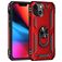 Mobigear Armor Ring Coque iPhone 13 Coque arrière Rigide Anti-Chocs avec Anneau-Support - Rouge