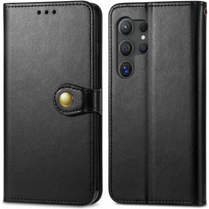 Mobigear Snap Button Housse Samsung Galaxy S25 Plus Etui Porte-Monnaie - Noir
