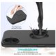 Mobigear Rubber Touch Coque iPhone 16 Coque arrière en Silicone - Noir