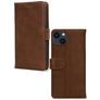 Mobilize Wallet Housse iPhone 13 Mini Etui en Cuir Véritable Porte-Monnaie - Marron
