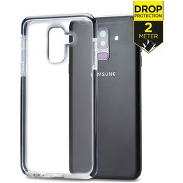 Mobilize Shatterproof Coque Samsung Galaxy A6 Plus (2018) Coque arrière Rigide Anti-Chocs - Transparent / Noir