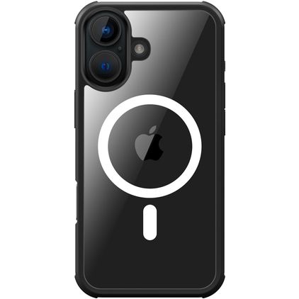 Valenta Full Cover iPhone 16 MagSafe Verre trempé Coque arrière Antichoc - Noir