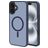 Mobiparts Hardcover iPhone 16 Plus MagSafe Plastique rigide Coque arrière - Satin Blue