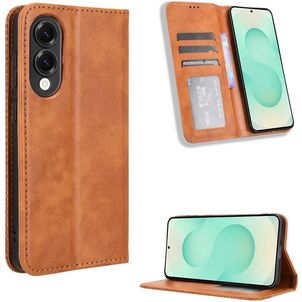 Mobigear Sensation Housse Samsung Galaxy S25 Edge Etui Porte-Monnaie - Marron