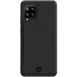 Valenta Snap Coque Samsung Galaxy A42 Coque arrière en Cuir Véritable - Noir