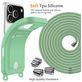 Mobigear Lanyard Card iPhone 17 Pro Coque avec cordon en Silicone et Porte-Cartes - Vert