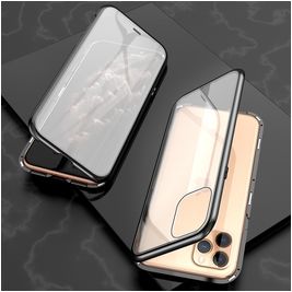 Mobigear GlassGuard Coque iPhone 11 Pro Max Coque arrière en Verre trempé - Noir / Transparent