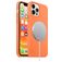 Mobigear Rubber Touch Coque iPhone 12 Pro Max MagSafe Coque arrière en Silicone - Orange