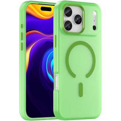 Mobigear Shockproof Coque iPhone 17 Pro Max MagSafe Coque arrière Rigide - Vert