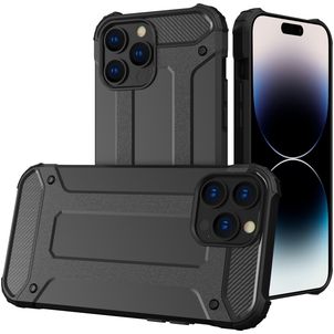 Mobigear Outdoor Coque iPhone 15 Pro Max Coque arrière Rigide Anti-Chocs - Noir