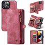 Caseme 008 Housse iPhone 13 Pro Etui avec Coque Détachable Porte-Monnaie - Rouge