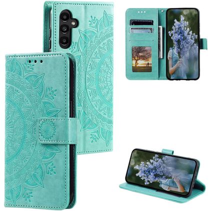 Mobigear Mandala Samsung Galaxy S25 FE Étui Portefeuille - Vert