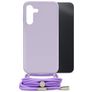 Mobilize Lanyard Gelly Samsung Galaxy A14 Coque avec cordon en TPU Souple - Pastel Purple