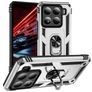 Mobigear Armor ring Coque Xiaomi 15 Coque arrière Rigide Anti-Chocs avec Anneau-Support - Argent