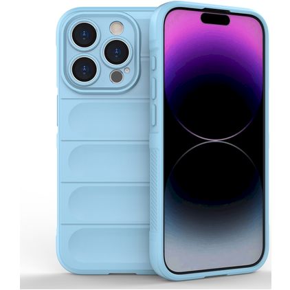 Mobigear Bumpy Coque iPhone 15 Pro Coque arrière en TPU Souple - Bleu
