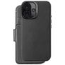 Decoded Detachable Wallet Housse iPhone 16 MagSafe Etui avec Coque Détachable en Cuir Véritable Porte-Monnaie - Noir