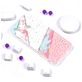Mobigear Marble Coque Huawei P20 Lite (2018) Coque arrière en TPU Souple - Blanc / Rose