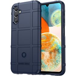 Mobigear Rugged Shield Coque Samsung Galaxy A14 Coque arrière en TPU Souple Anti-Chocs - Bleu