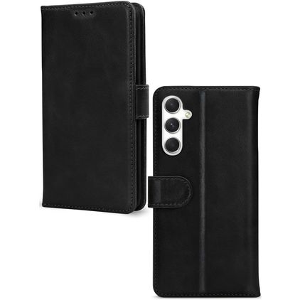 Mobilize Wallet Housse Samsung Galaxy A54 Etui en Cuir Véritable Porte-Monnaie - Noir