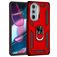 Mobigear Armor Ring Coque Motorola Edge 30 Pro Coque arrière Rigide Anti-Chocs avec Anneau-Support - Rouge