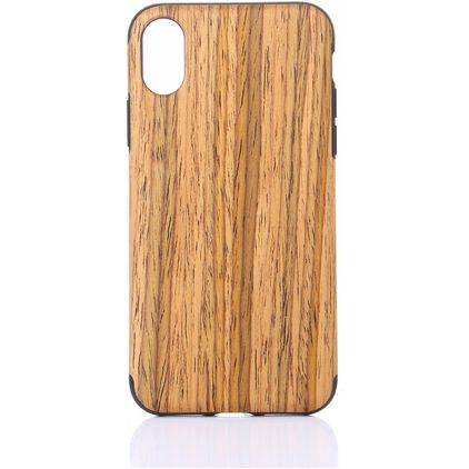 Mobigear Nature Coque iPhone XS Max Coque arrière en TPU Souple - Teak