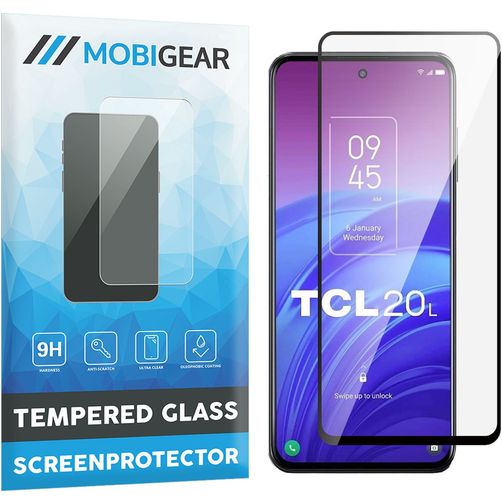 Mobigear Premium TCL 20 5G Verre trempé Protection d'écran - Compatible Coque - Noir