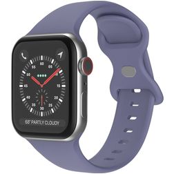 Mobigear Sport Dual Bracelet Silicone pour Apple Watch Fermeture à clou et passant - 49/46/45/44 mm - Bleu