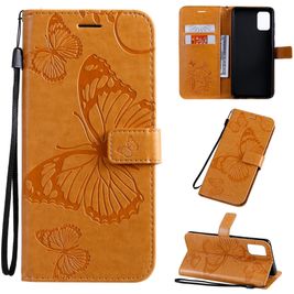 Mobigear Butterfly Housse Samsung Galaxy A71 Etui Porte-Monnaie - Cognac
