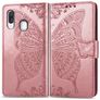 Mobigear Butterfly Housse Samsung Galaxy A40 Etui Porte-Monnaie - Rose doré