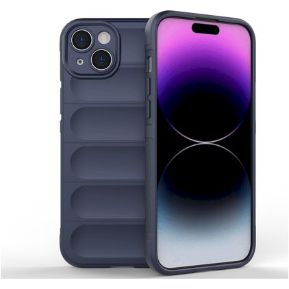 Mobigear Bumpy Coque iPhone 15 Plus Coque arrière en TPU Souple - Dark Blue