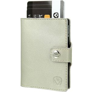 Valenta Card Case Wallet - Porte Cartes en en Cuir véritable - 8 Cartes - Or