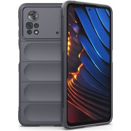 Mobigear Bumpy Coque POCO X4 Pro 5G Coque arrière en TPU Souple - Charcoal