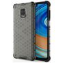 Mobigear Honeycomb Coque Xiaomi Redmi Note 9 Pro Coque arrière Rigide Anti-Chocs - Gris
